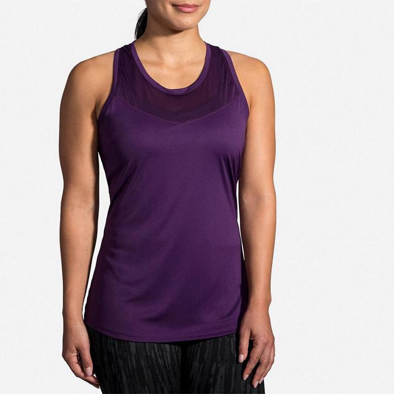 Brooks Stealth - Womens Running Tank Top - Purple (67231VDHT)